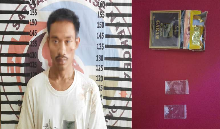 Pemuda pengangguran berinisial RH (23), yang dibekuk Polisi