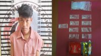 Pemuda pengedar narkoba berinisial TK (20), yang diringkus Polisi