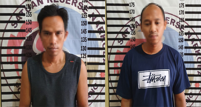 Dua pengedar narkoba jenis sabu berinisial IS (32) dan IL (31) yang diringkus polisi