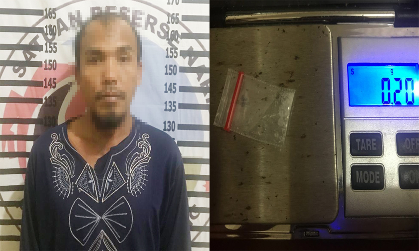Terduga pengedar narkoba berinisial WA (38), yang dibekuk Polisi