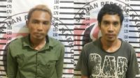 Dua orang terduga pengedar narkoba jenis sabu berinisial SO als TK (34) dan SN (32), yang dibekuk Polisi